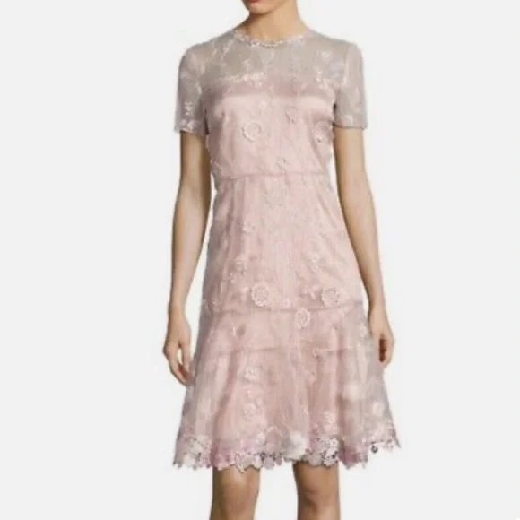 elie tahari pink lace dress Elie Tahari Inez Dress